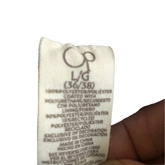 OP Board Shorts Swim Trunks Men L 36 38 Brown White Teal Plaid Mesh Lining - Picture 8 of 9